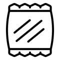 Impermeable sack icon outline vector. Hermetic transparent bag