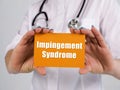 Impingement Syndrome phrase on the piece of paper