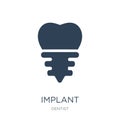 implant icon in trendy design style. implant icon isolated on white background. implant vector icon simple and modern flat symbol Royalty Free Stock Photo