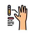 implantable microchip hand color icon vector illustration Royalty Free Stock Photo