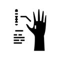 implantable microchip hand glyph icon vector illustration Royalty Free Stock Photo