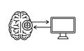 Implantation of a neural chip into the human brain.