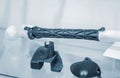 Implants and prostheses printed on 3D printer from biocompatible titanium powder Royalty Free Stock Photo