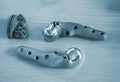 Implants and prostheses printed on 3D printer from biocompatible titanium powder Royalty Free Stock Photo