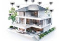 Implement an alarm interface in your home, using resistant security concepts and weatherproof automated security features for disc