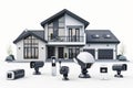 Implement CCTV system safeguarding with connectivity alerts in a guard-monitored network, integrating surveillance technology for