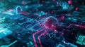 Implement generative AI algorithms to detect and automatically fix bugs in codebases within EIDEs Royalty Free Stock Photo