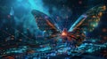 Implement generative AI algorithms to detect and automatically fix bugs in codebases within EIDEs Royalty Free Stock Photo