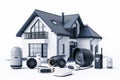 Implement intelligent video feed systems in a private home, recording live events through a networked surveillance setup with high