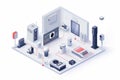 Implement a residential camera system with integrated security settings, protective focus, and an alarm system, featuring technica