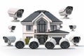 Implement security networks in your home with high-definition cameras, ensuring comprehensive surveillance and protection with mon