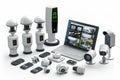 Implement surveillance alarms using Wi-Fi 6 technology for private home presence, protected by video technology systems that ensur