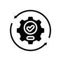 implementation business process glyph icon vector illustration Royalty Free Stock Photo