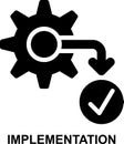 implementation, deliverable, output, release, project, system solid glyph icon