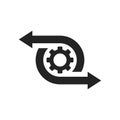 implementation or easy operation process icon