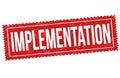 Implementation grunge rubber stamp Royalty Free Stock Photo