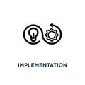 implementation icon. implementation concept symbol design, vecto Royalty Free Stock Photo