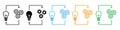 Implementation icon line art vector