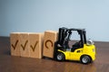 Implementation of new stages of the project. The forklift truck performs the tasks according to the checklist. Troubleshooting.