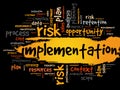 Implementation word cloud Royalty Free Stock Photo