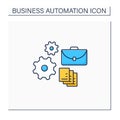 Implementing business automation color icon