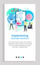Implementing Business Solution Businessmen Charts