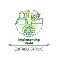 Implementing CIAM concept icon