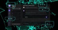 Implementing CRM system, AI interface displaying chat history and conversation bubbles on screen