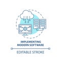 Implementing modern software concept icon Royalty Free Stock Photo