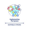 Implementing system concept icon