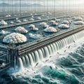 Implementing wool in fish farming systems for filtration and hab