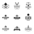 Implementor logo set, simple style Royalty Free Stock Photo