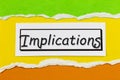 Implications conclusion illustration suggestion gap analysis implication Royalty Free Stock Photo