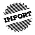 Import black stamp Royalty Free Stock Photo