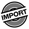 Import black stamp Royalty Free Stock Photo