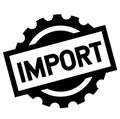 Import black stamp Royalty Free Stock Photo