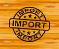 Import concept icon means importing goods for business - 3d illustration Royalty Free Stock Photo