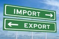 Import or export concept