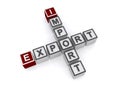 Import and export crosswords Royalty Free Stock Photo