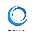 import export logo isolated on white background for your web, mo