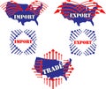 Import, export, trade, United States illustration