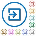 Import with inside arrow icons with shadows and outlines