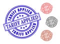 Import Regulation Approved Stamps, Grunge Rubber Tariff Label Set Royalty Free Stock Photo