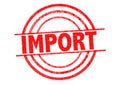 IMPORT Rubber Stamp Royalty Free Stock Photo