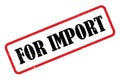 For import stamp
