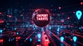 Import tariffs increase concept with digital elements. Royalty Free Stock Photo