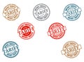 Import Tariffs Rubber Stamp Collection, Trade Duty Seal Vector Set Royalty Free Stock Photo