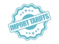 Import Tariffs Rubber Stamp Seal with a Decorative Border Royalty Free Stock Photo