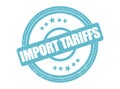 Import Tariffs Rubber Stamp Seal with a Dotted Circle Royalty Free Stock Photo