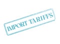 Import Tariffs Rubber Stamp Seal with an Outline and Text Royalty Free Stock Photo
